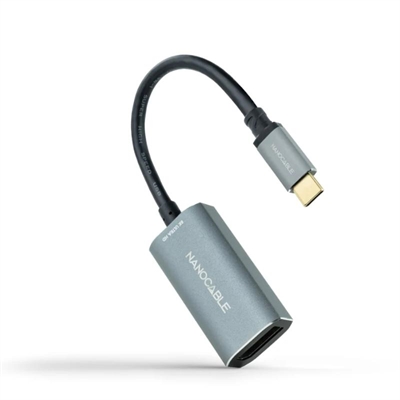 Nanocable Conversor Usb C A Dp 8k Aluminio 15 Cm